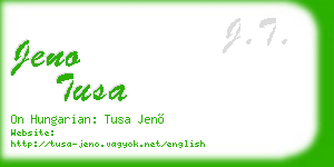 jeno tusa business card
