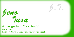 jeno tusa business card